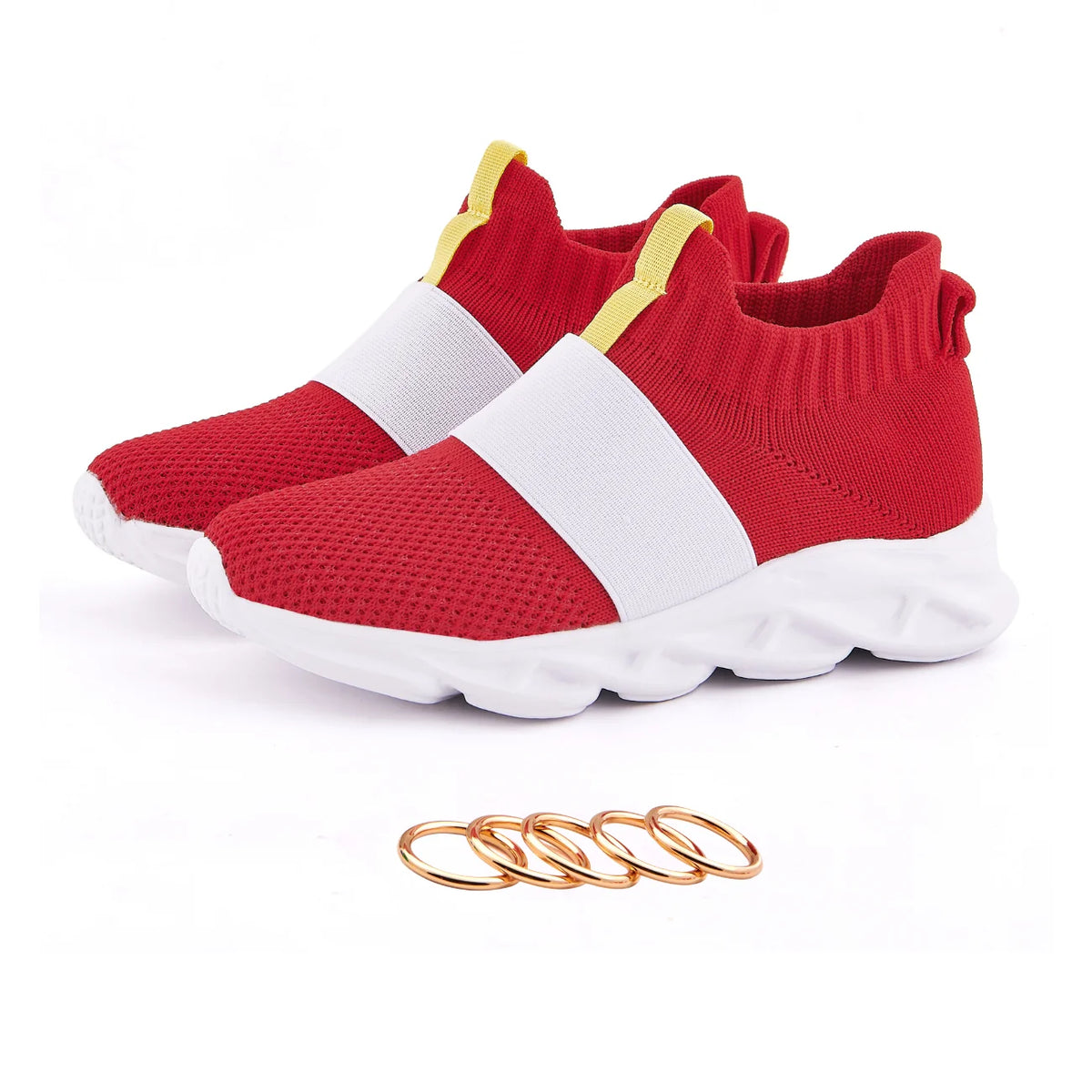 Sonic Cartoon Running Shoes Air Mesh Athletic Sneakers For Kids