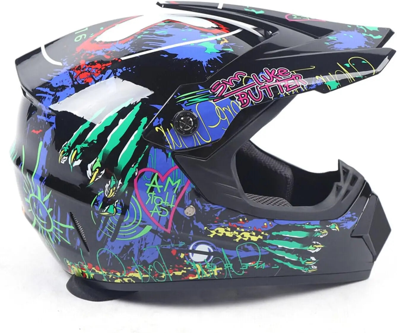 Lightweight Full Face Motorcycle Helmet With Goggles