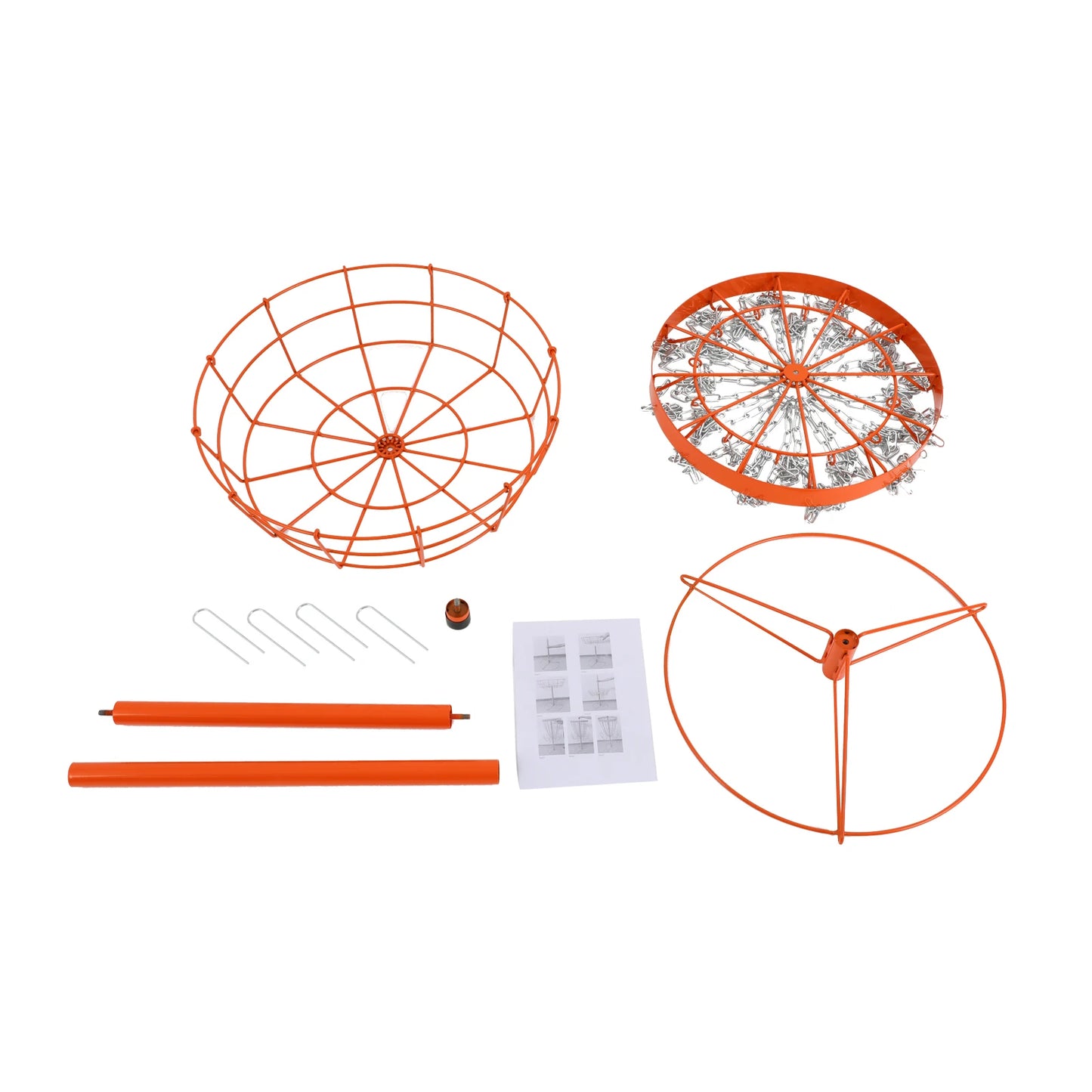 Portable Disc Golf Target With Detachable Basket And Safe Edges