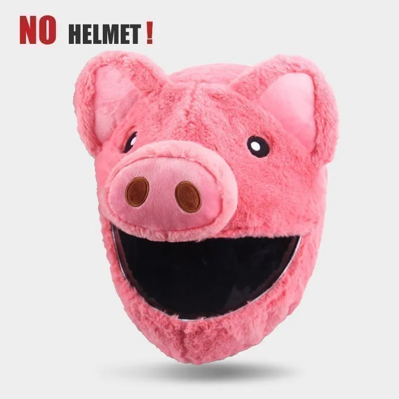 UchOOSE Cartoon Plush Motorcycle Helmet Cover With Ears