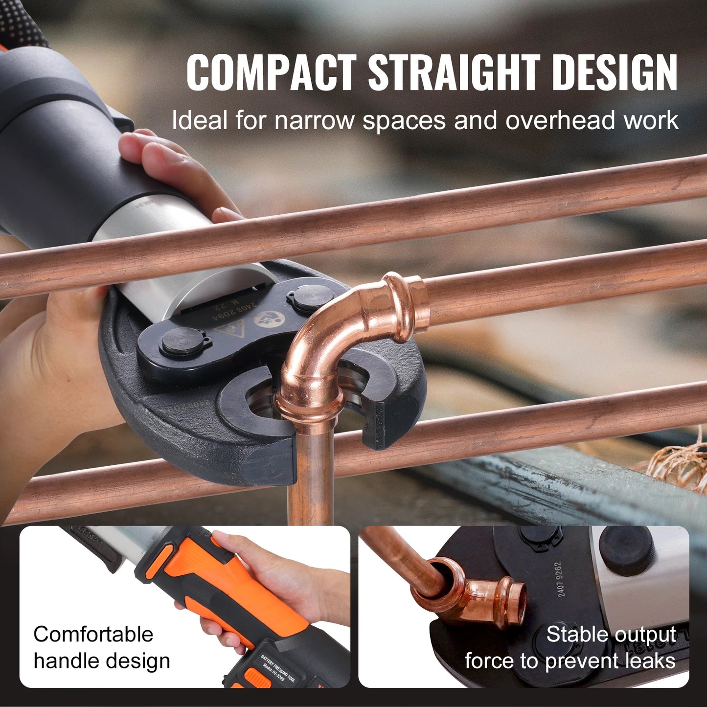 SucceBuy 18V Electric Pipe Crimping Tool Kit With Three Jaws