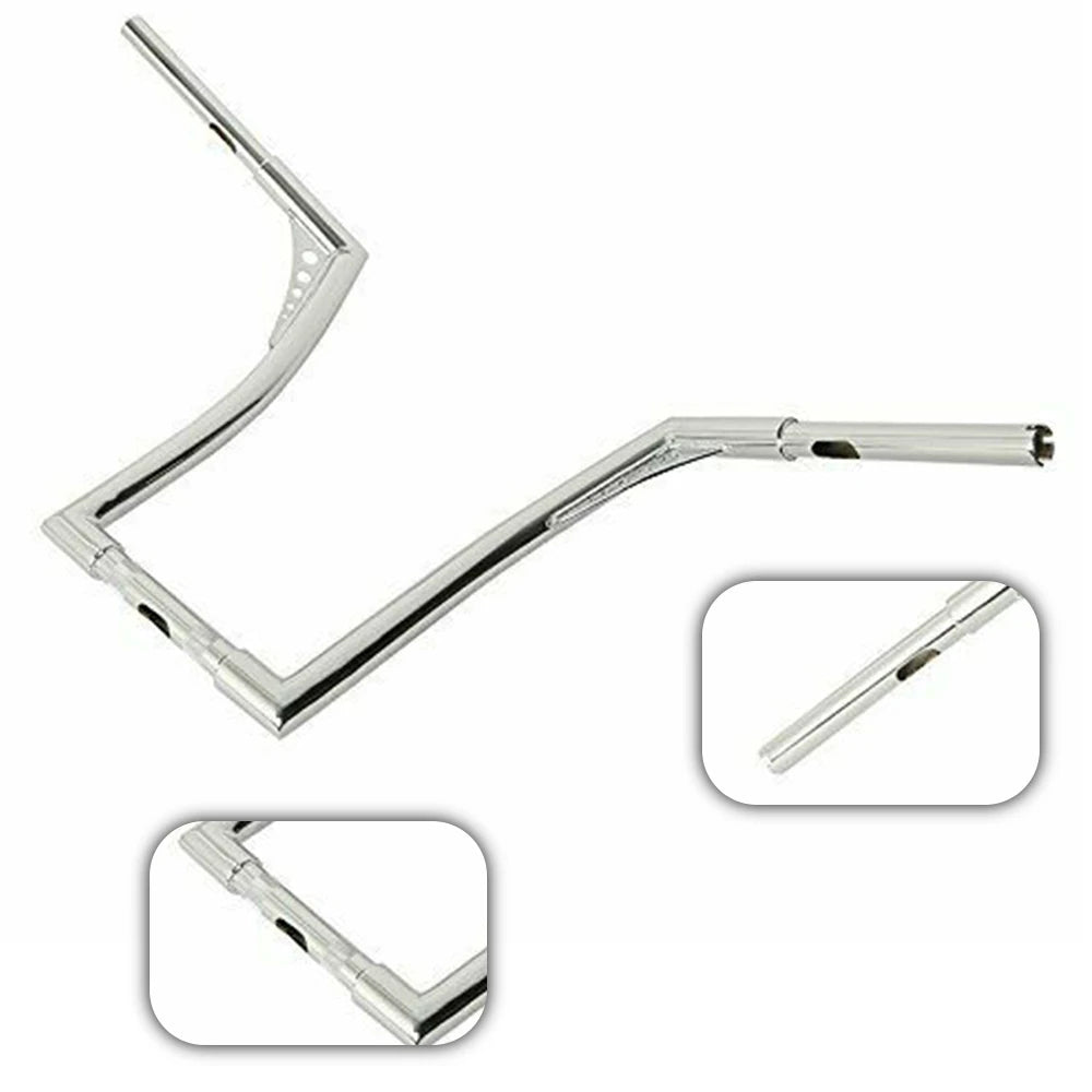 Chrome Ape Hangers Motorcycle Handlebars 12 Inch Rise