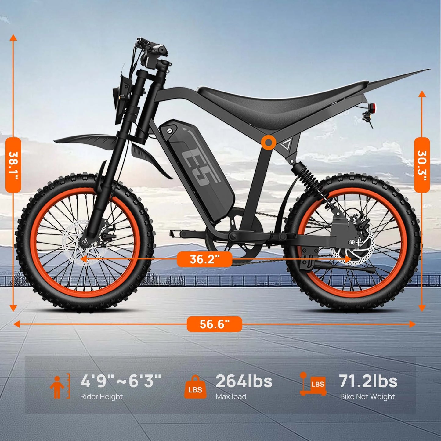 URLIFE 1500W Electric Mountain Bike With Removable Battery
