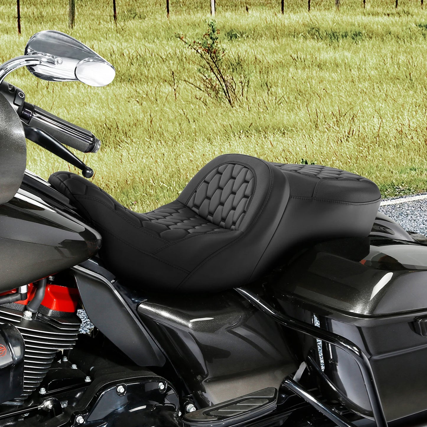 WASONTEDA Gel Seat For Touring Road Street Glide