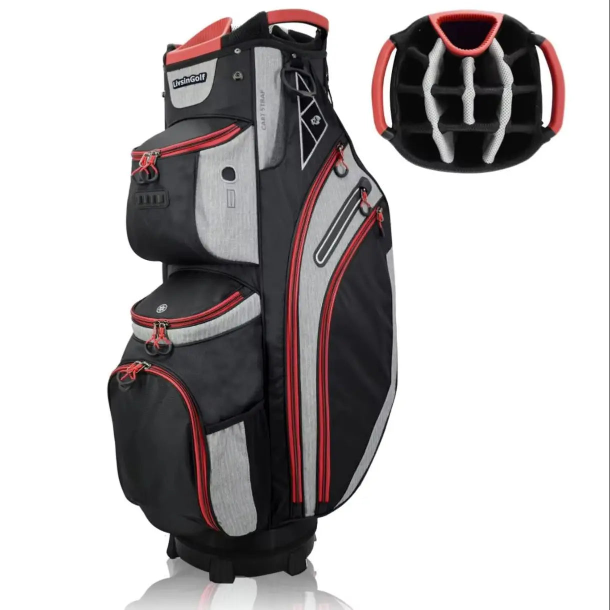 Livsingolf Full Length Dividers Sturdy Spacious Cart Bag