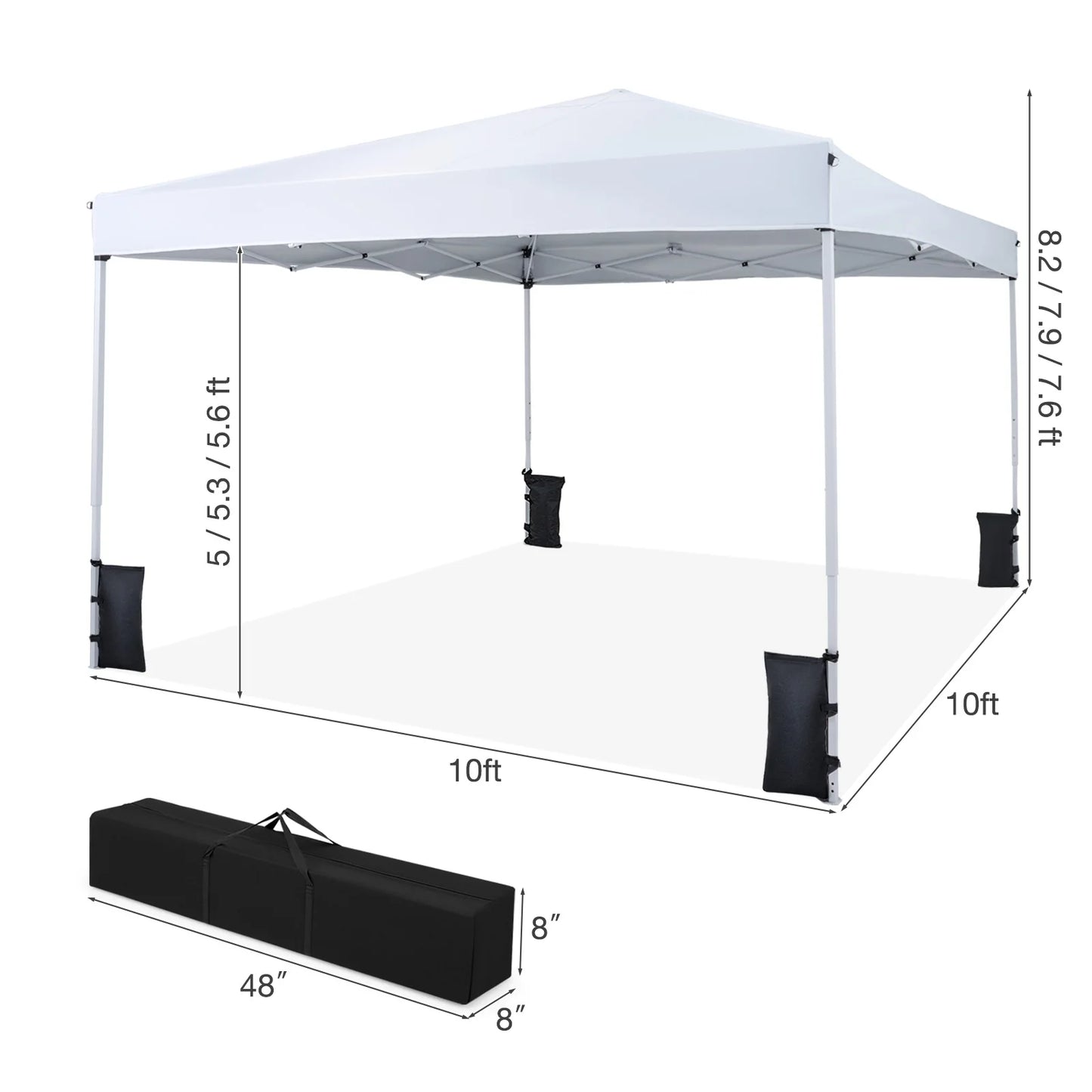 HOMASIS Pop Up Canopy Tent With Carry Bag And Accessories