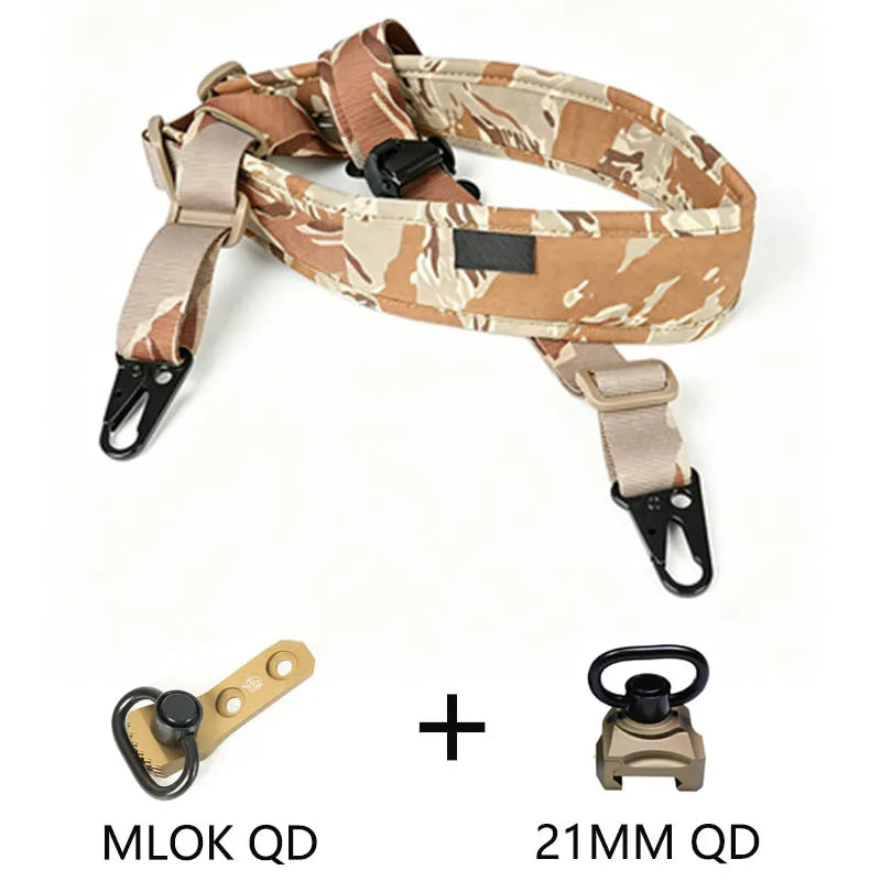 Tactical 1/2 Point Crossbody Rope Rifle Strap Nylon Sling