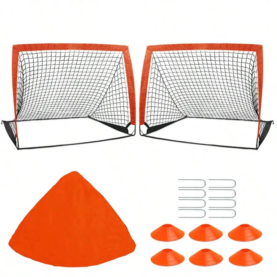 Pop Up Soccer Net Portable Training Set With Accessories