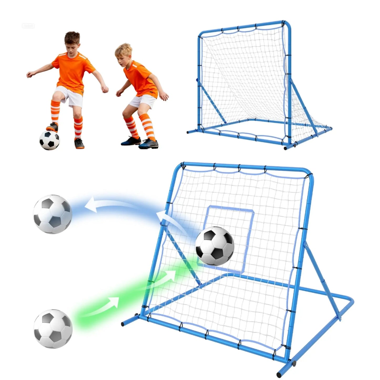 HiMiss Adjustable Multi-Sport Soccer Rebounder Net Training