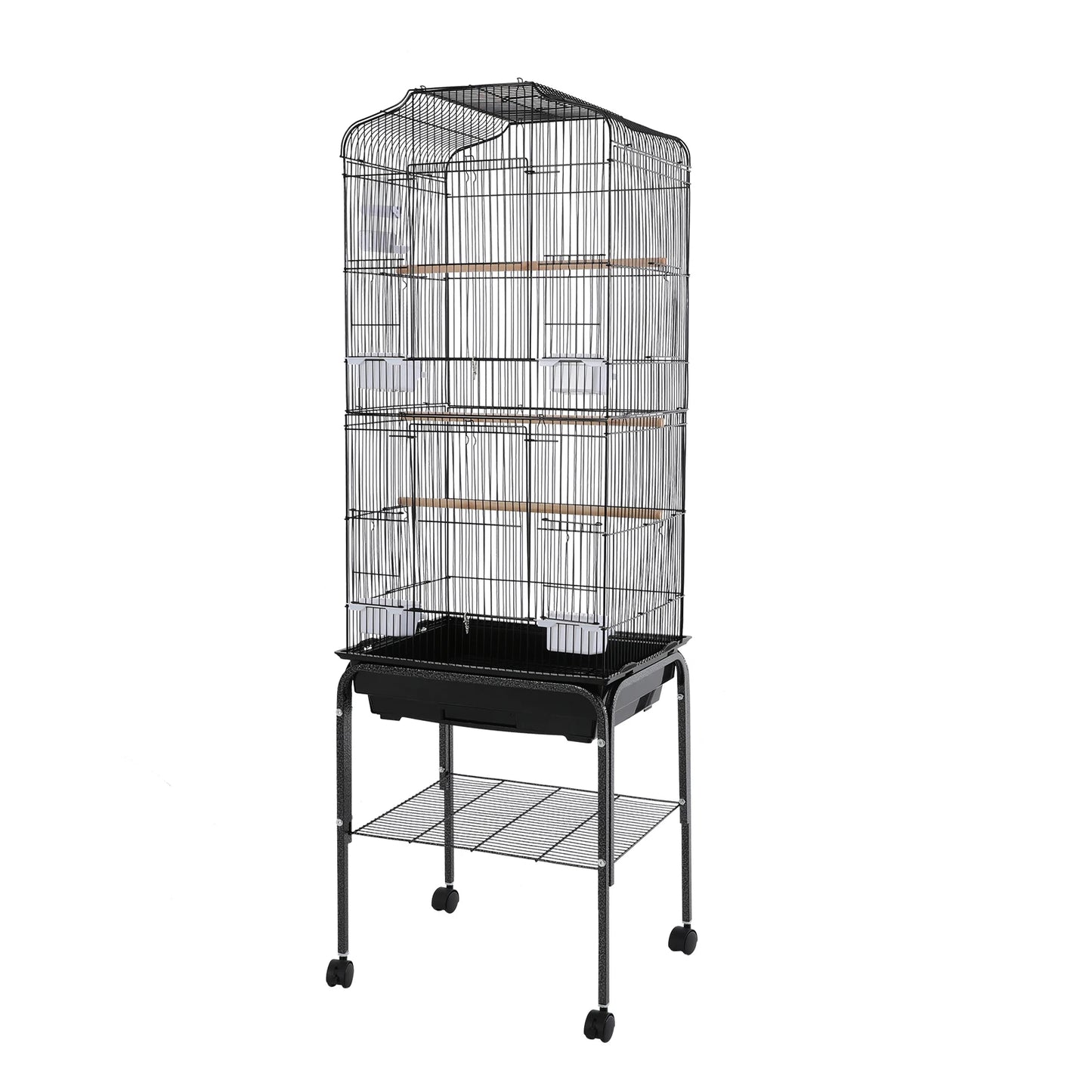 Bird Cage With Stand And Wheels For Parrots And Finches