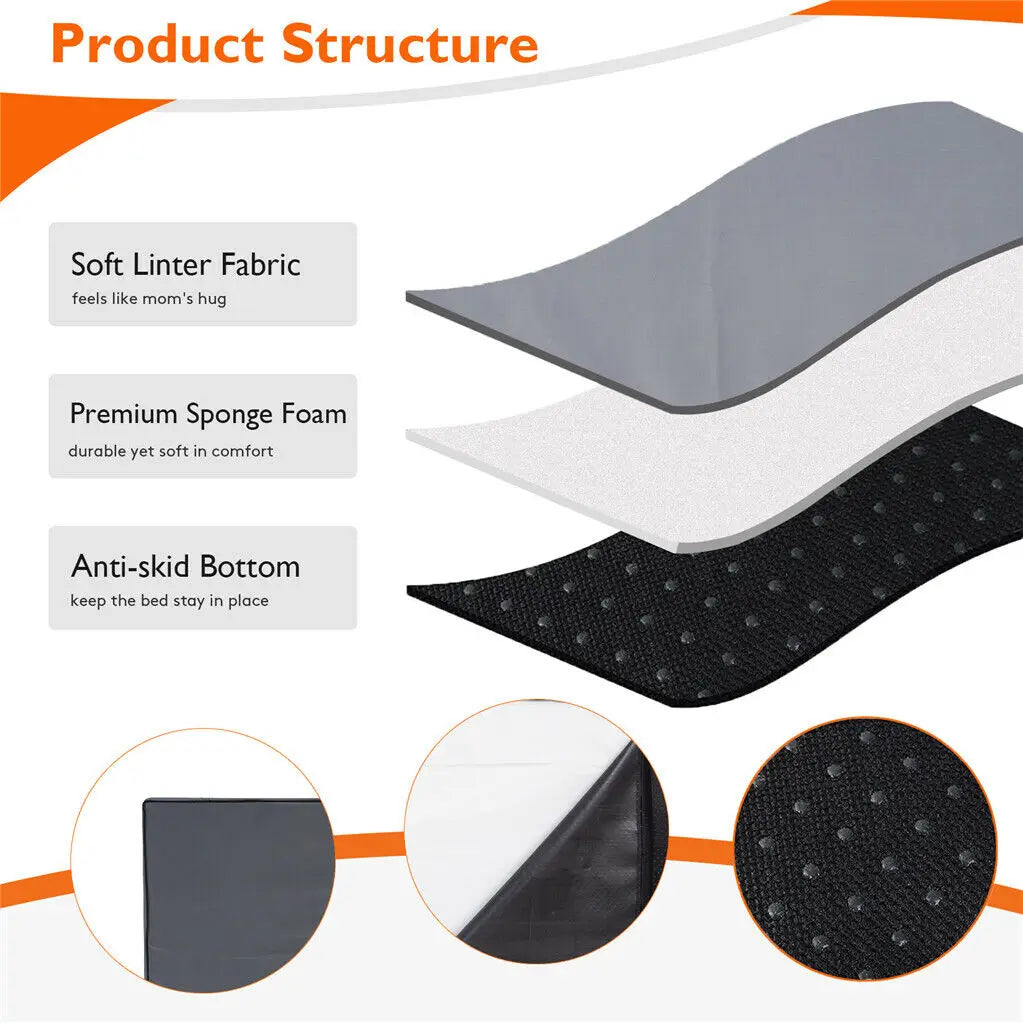 Dog Orthopedic Memory Foam Bed With Washable Cover Waterproof