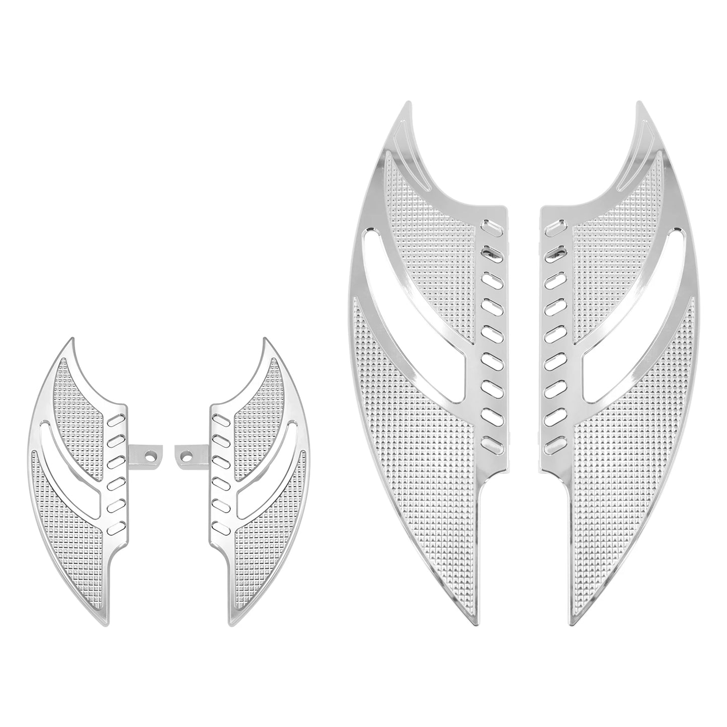 Mactions Chrome Extended Floorboards For Harley Footrest