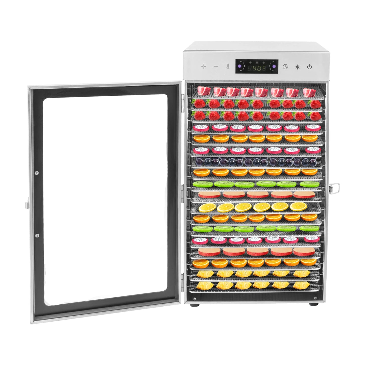 Bymaocar Commercial Food Dehydrator With 18 Stainless Steel Trays