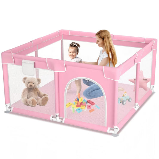 Baby Playpen Indoor Outdoor Use 360 Degree Visibility Safe Space