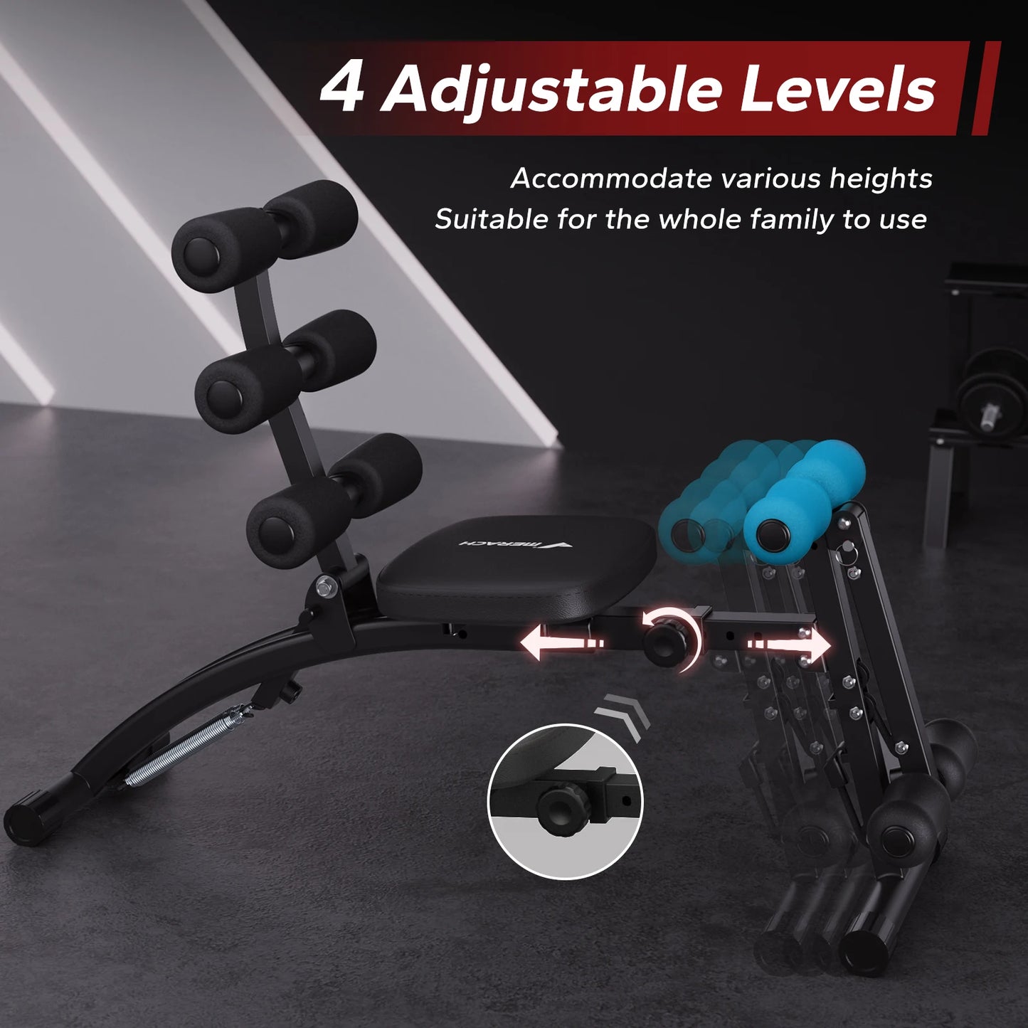 Merach Adjustable Multi-Functional Ab Machine Workout Bench