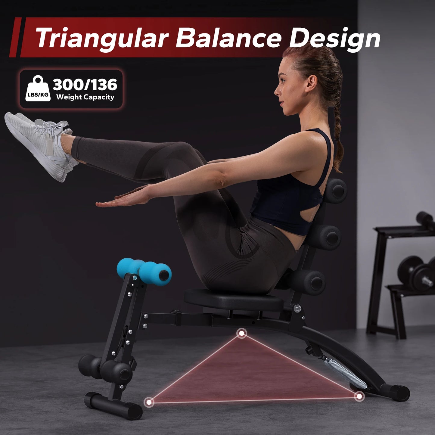 Merach Adjustable Multi-Functional Ab Machine Workout Bench