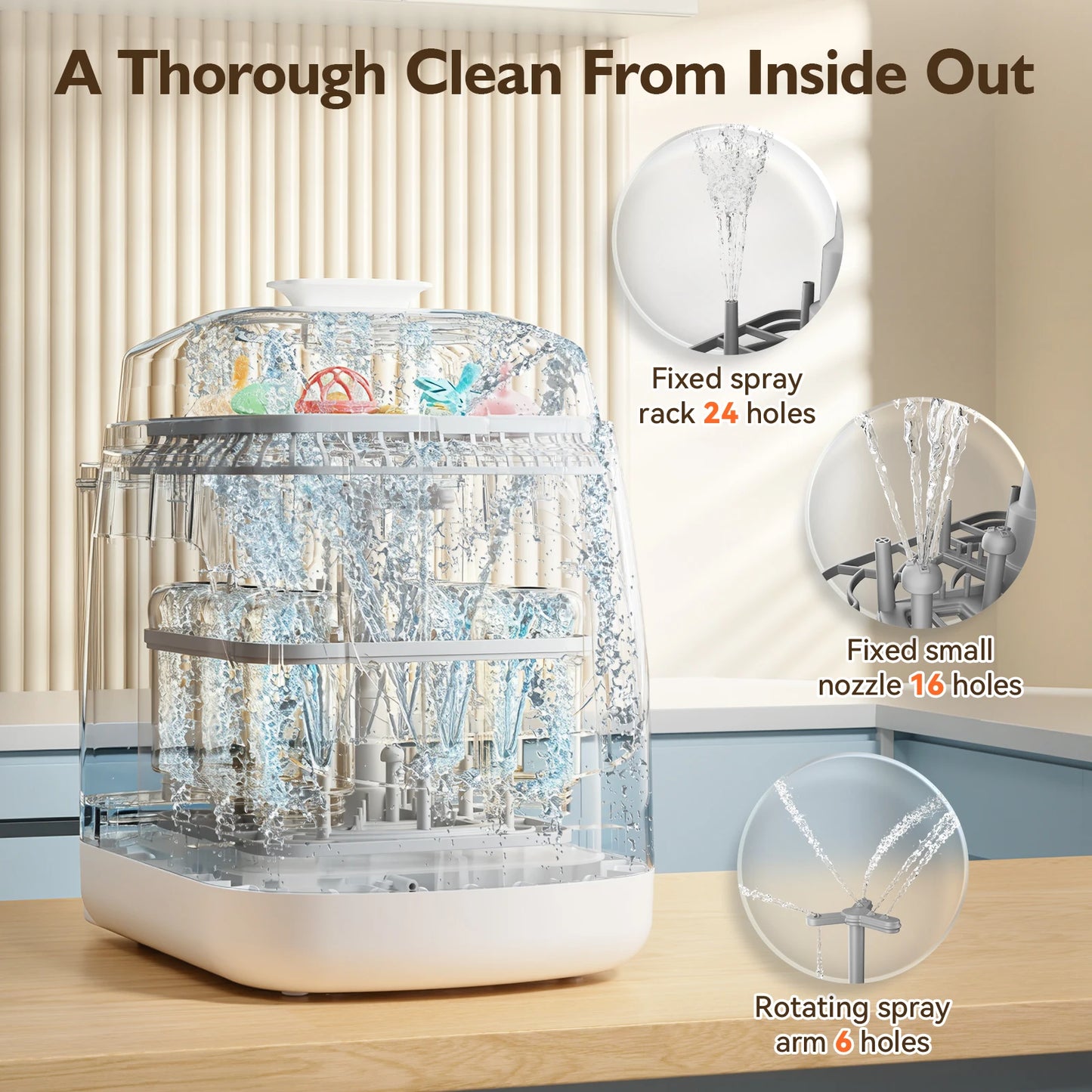 Multifunctional Baby Bottle Washer Sterilizer And Dryer For Pump Accessories