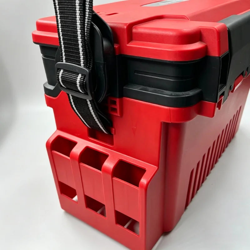 Portable Waterproof Fishing Tackle Box With Rod Holders And Dividers