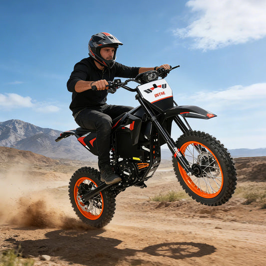 Electric Dirt Bike 4500W Fat Tires Suspension