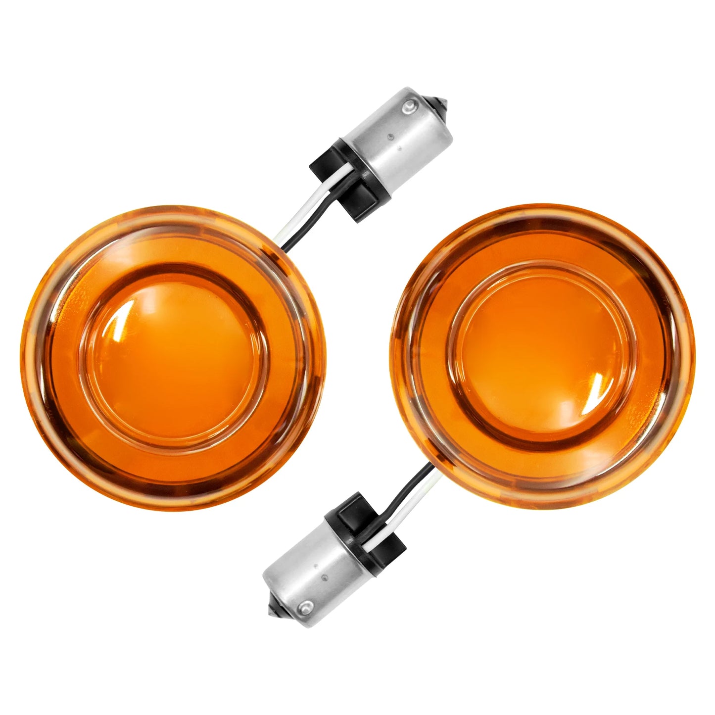 Mactions Motorcycle Orange LED Bullet Turn Signal Light