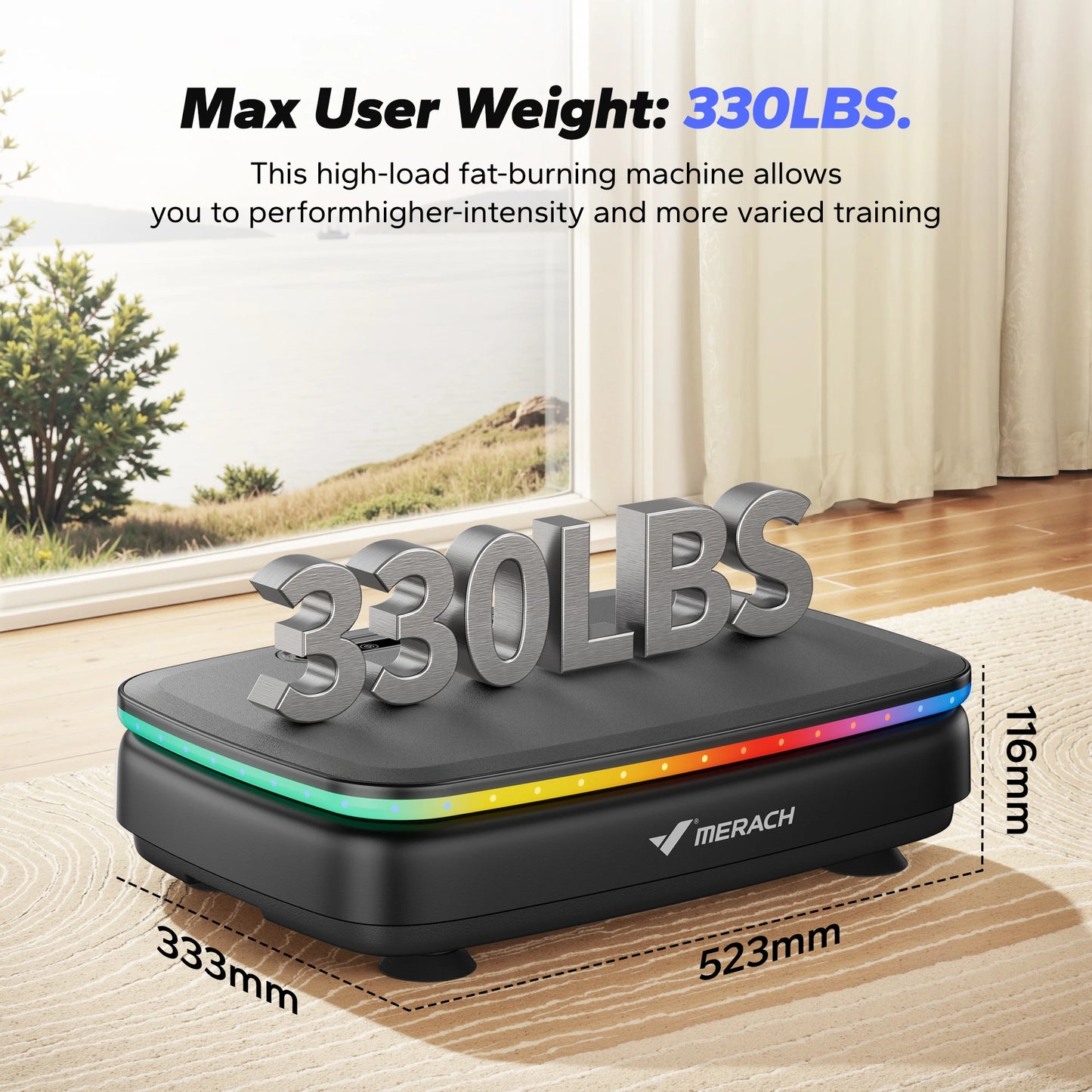 Merach Vibration Plate Exercise Machine for Whole Body Workout