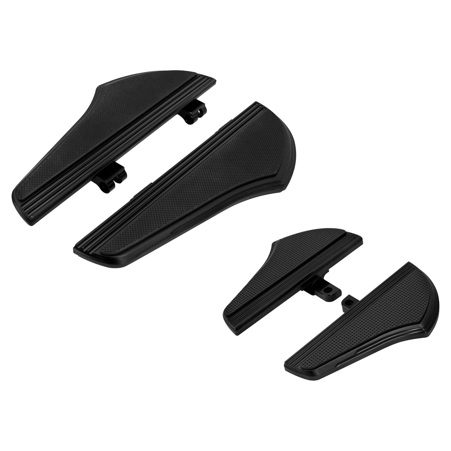 Mactions Black Defiance Floorboards For Harley Road Glide
