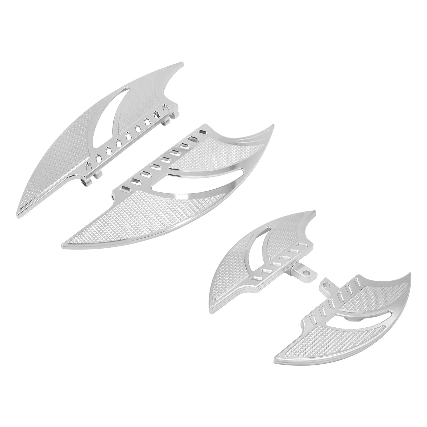 Mactions Chrome Extended Floorboards For Harley Footrest