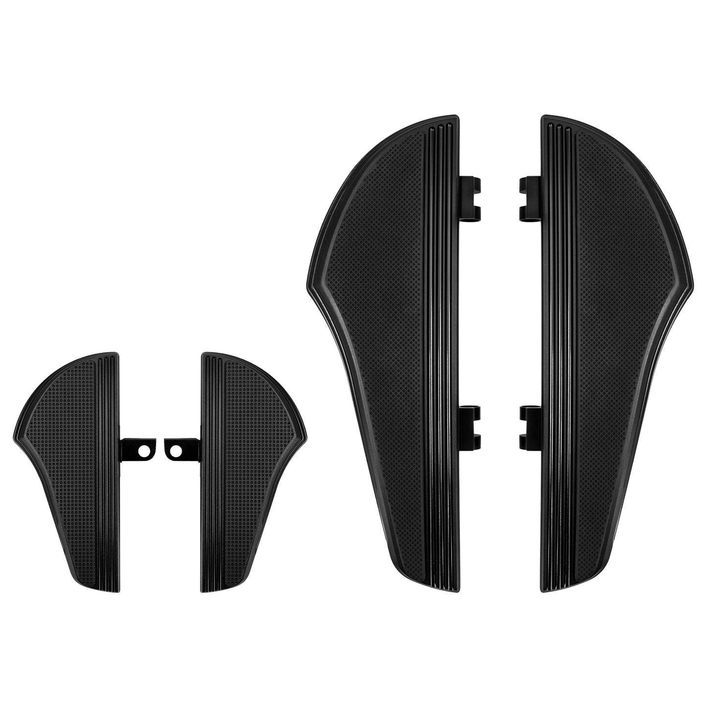 Mactions Black Defiance Floorboards For Harley Road Glide