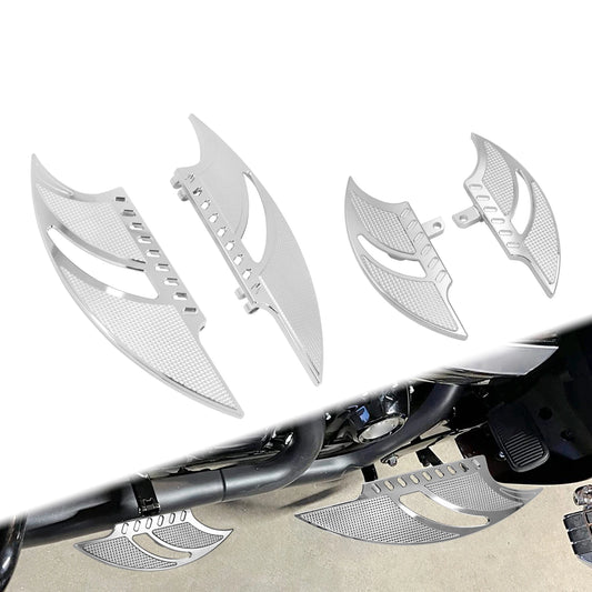 Mactions Chrome Extended Floorboards For Harley Footrest