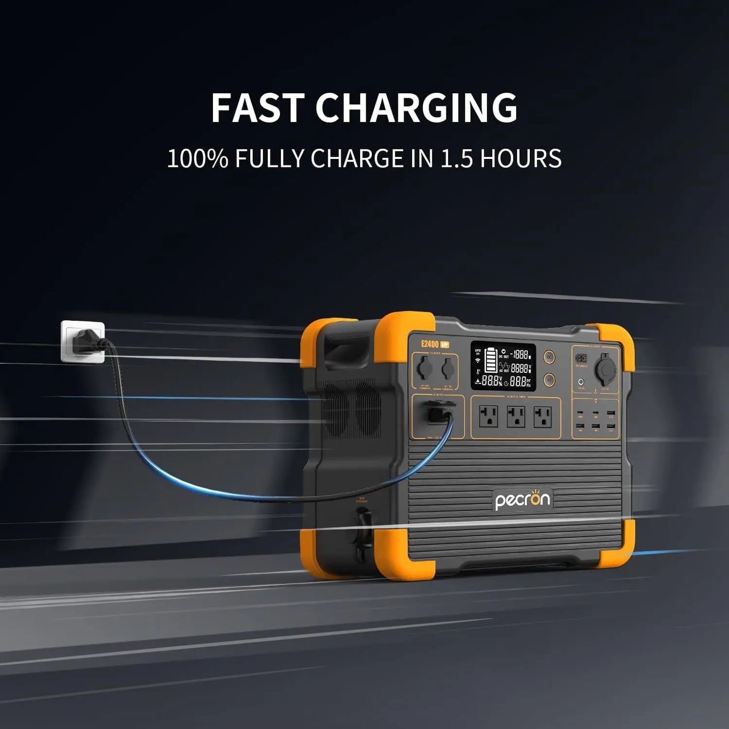 Pecron E2400LFP 2048Wh Portable Power Station With Expandable Battery