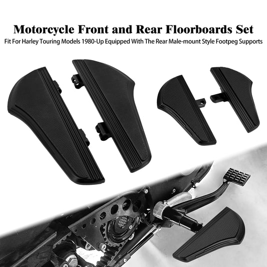 Mactions Black Defiance Floorboards For Harley Road Glide