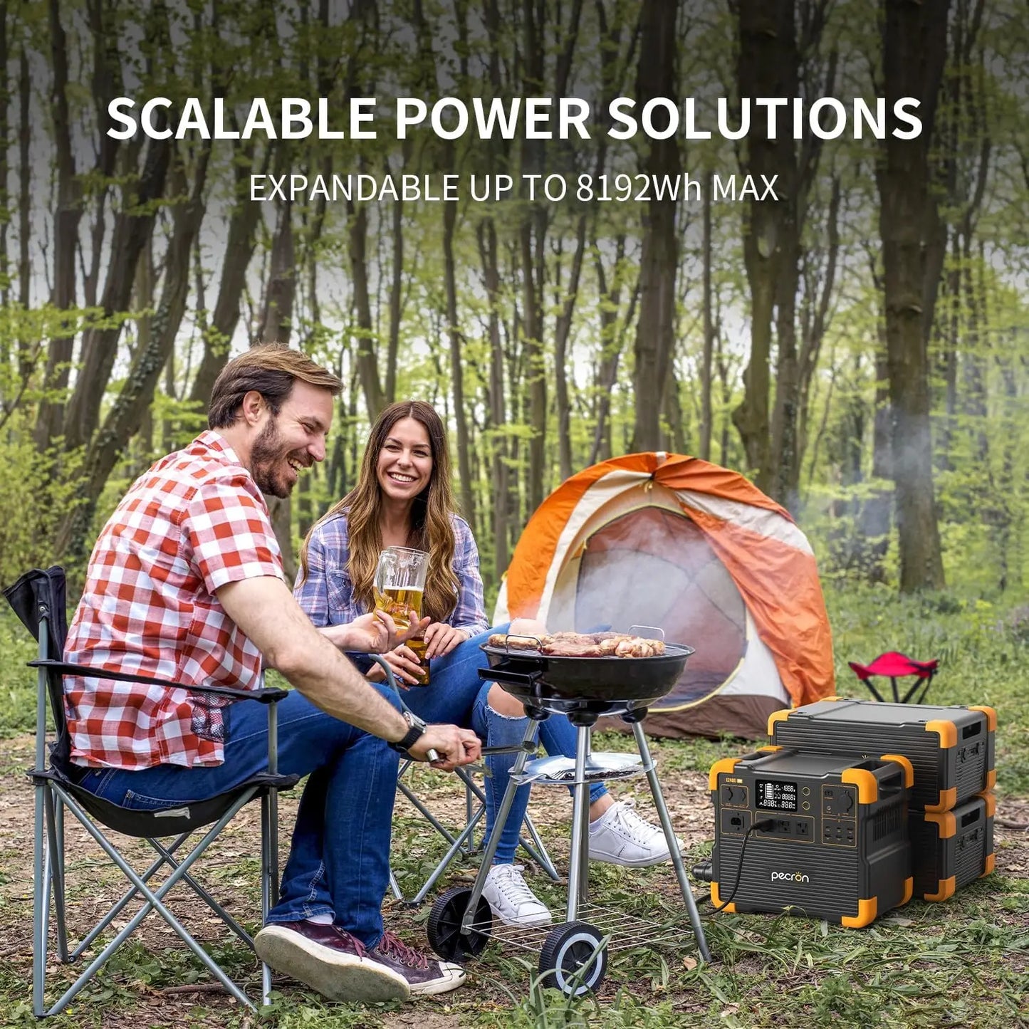 Pecron E2400LFP 2048Wh Portable Power Station With Expandable Battery