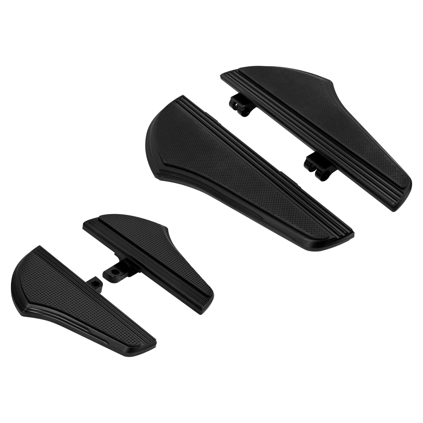 Mactions Black Defiance Floorboards For Harley Road Glide