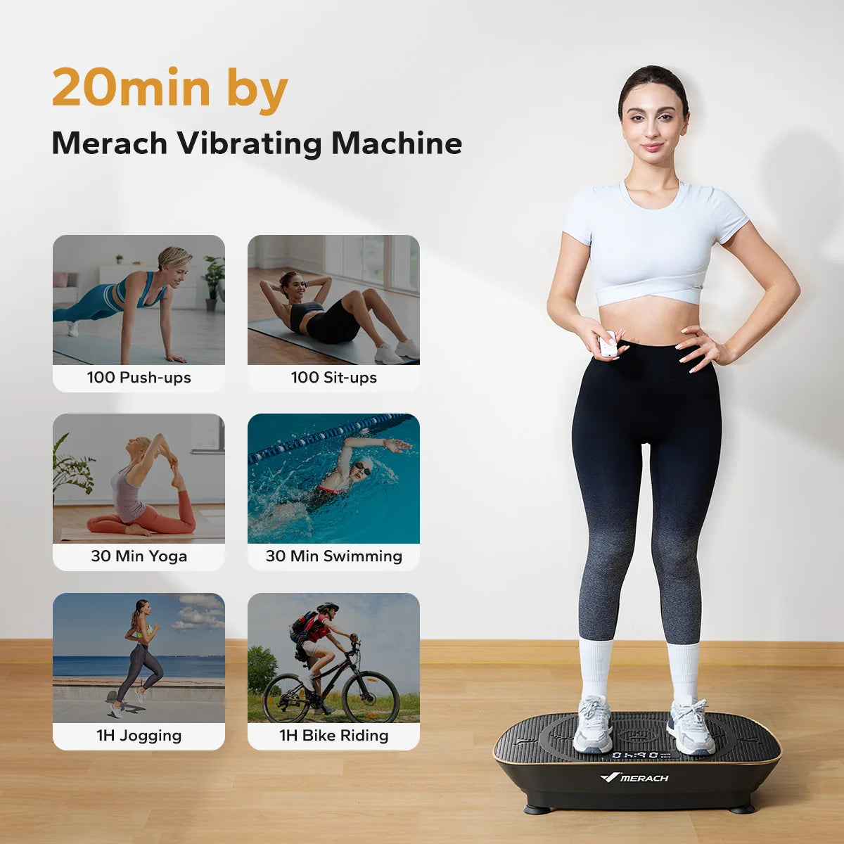 Merach Vibration Plate Exercise For Whole Body Workout