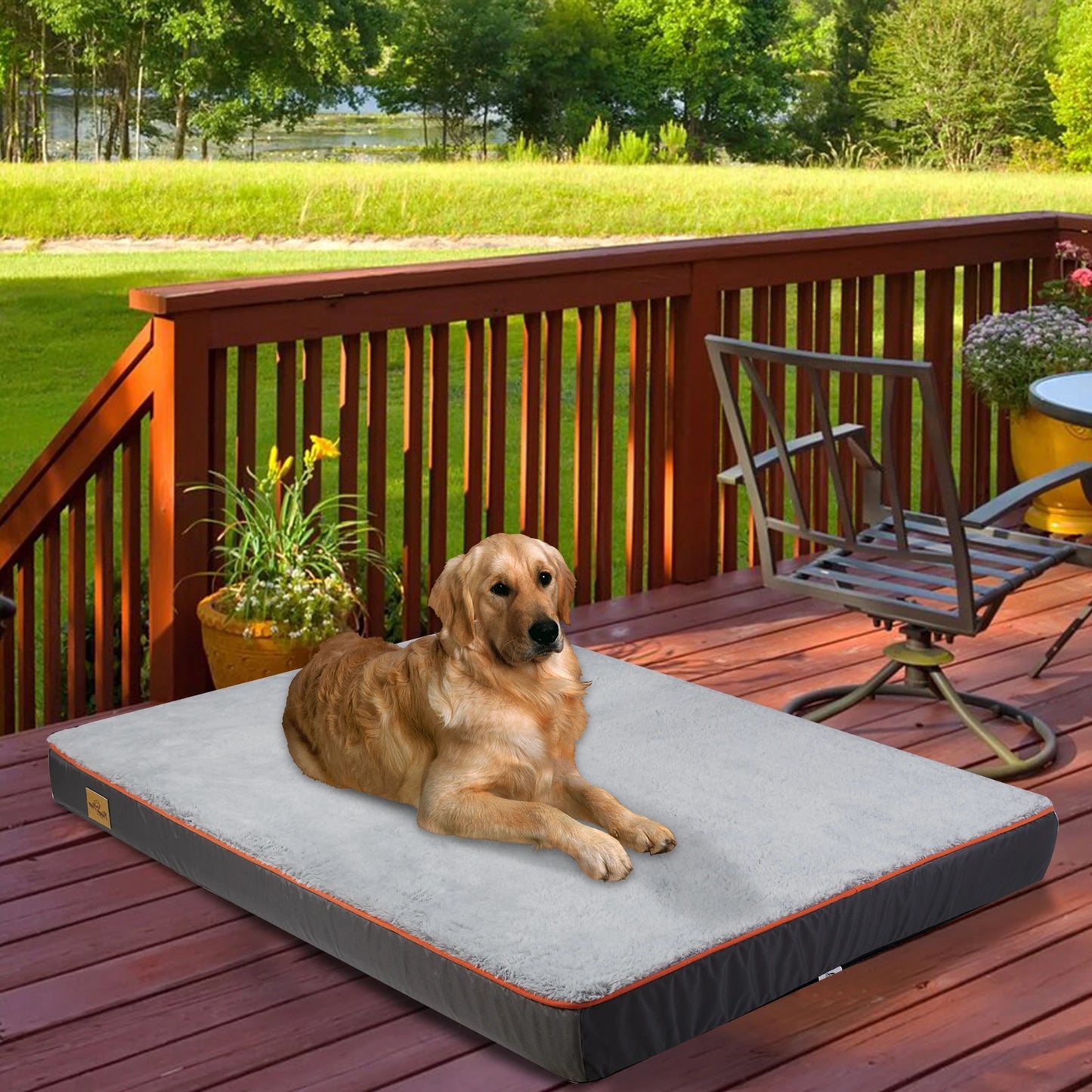 BINGOPAW Orthopedic Dog Bed Memory Foam Waterproof With Removable Cover