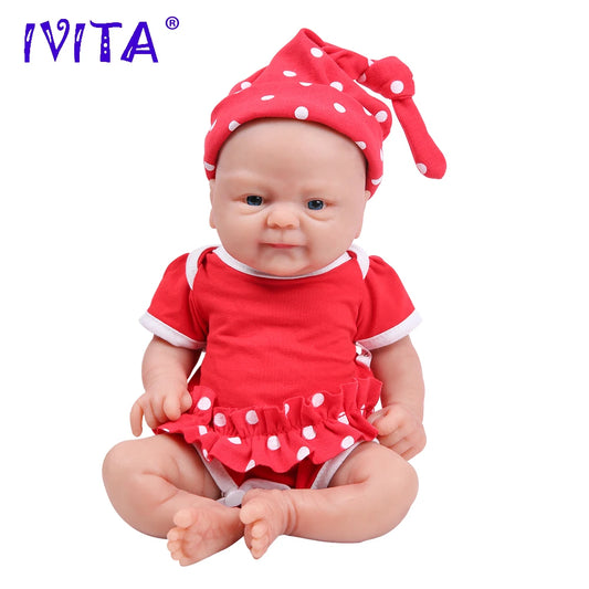 IVITA Full Body Silicone Bebe Reborn Doll Lifelike Baby