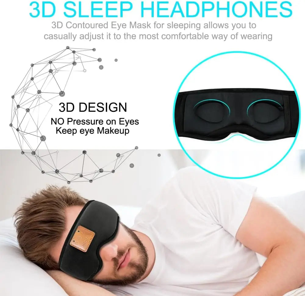Wireless Sleep Mask With Built In Bluetooth Headphones