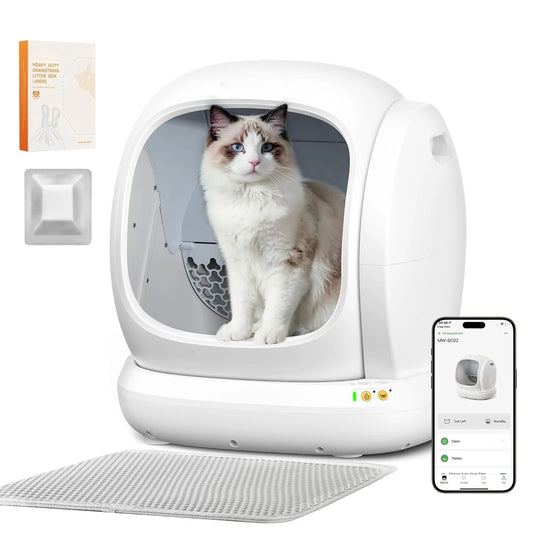 Automatic Self Cleaning Cat Litter Box MultiCat Homes App Controlled