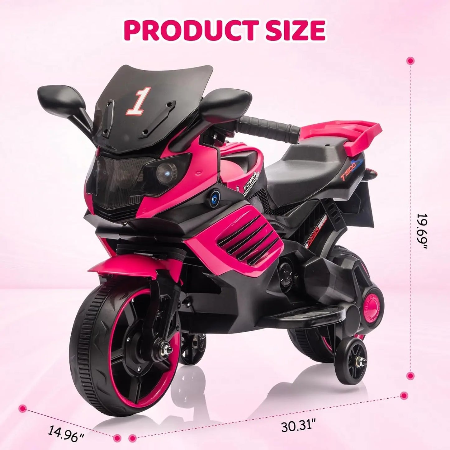 HiMISS 6V Electric Motorcycle Ride On Toy Toddlers 3-6
