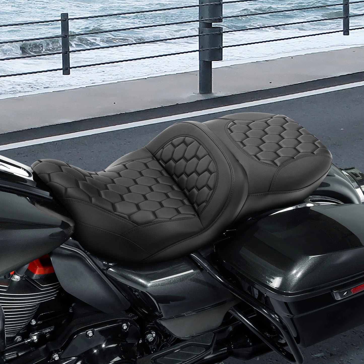 WASONTEDA Gel Seat For Touring Road Street Glide