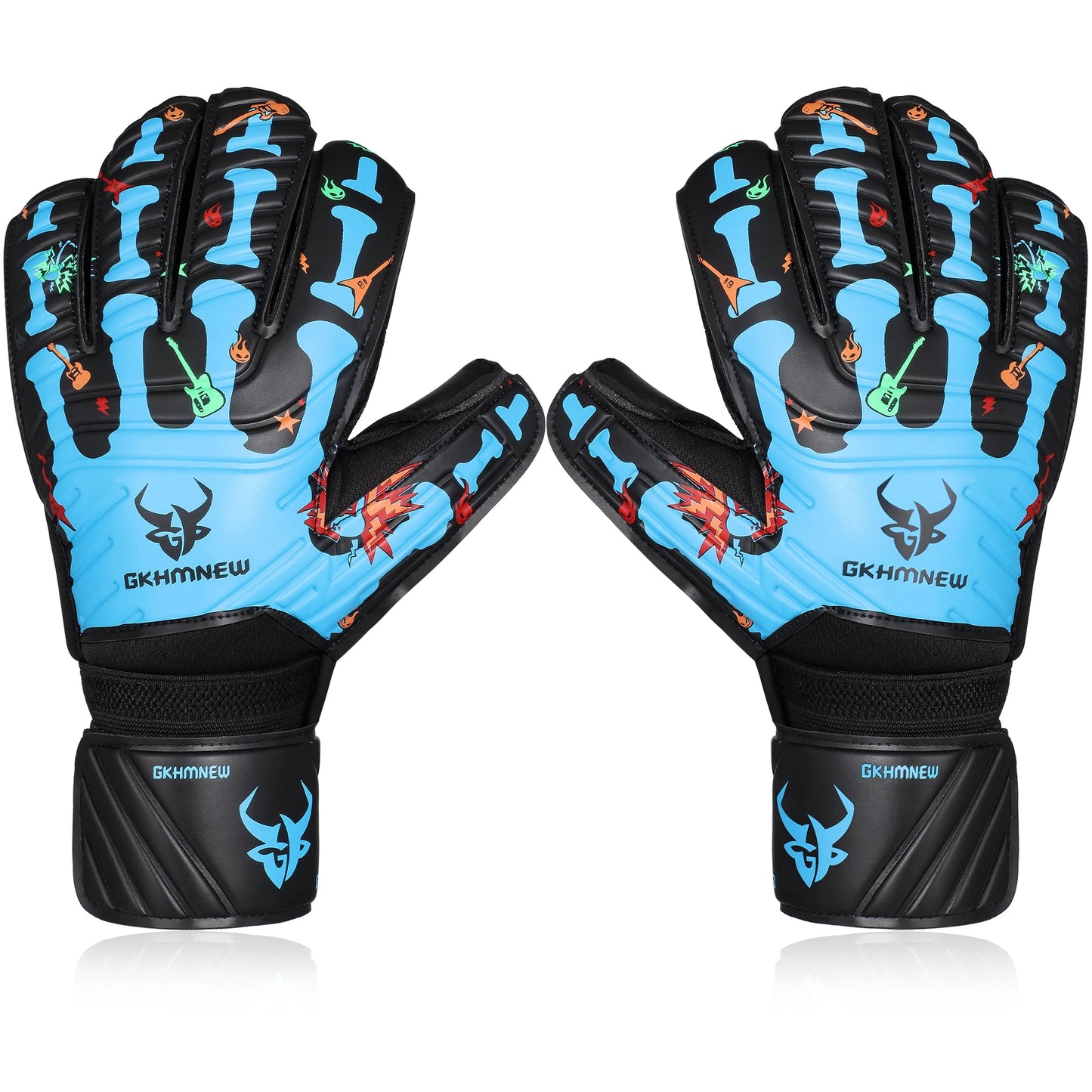 GKHMNEW CN Goalkeeper Gloves Fingersave Breathable 4mm Latex Soccer
