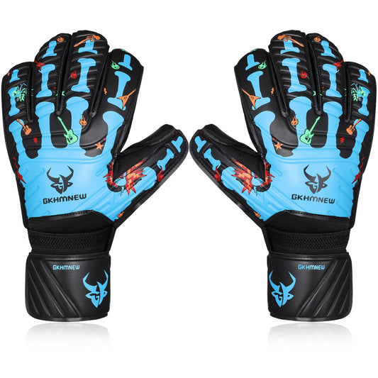 GKHMNEW CN Goalkeeper Gloves Fingersave Breathable 4mm Latex Soccer