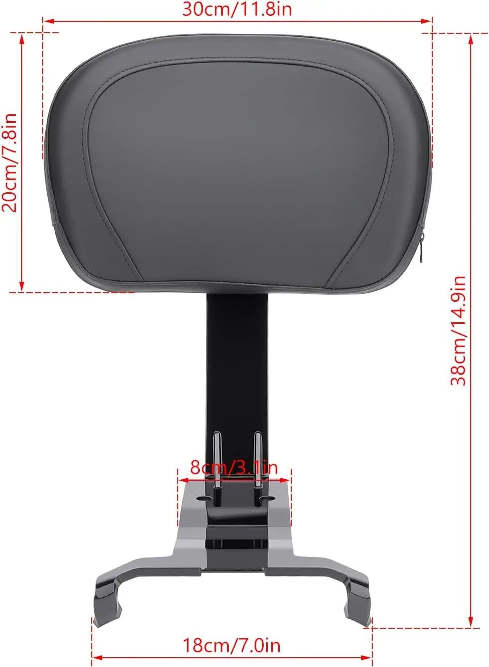 Wasonteda Soft Rear Passenger Backrest For Can-Am Ryker