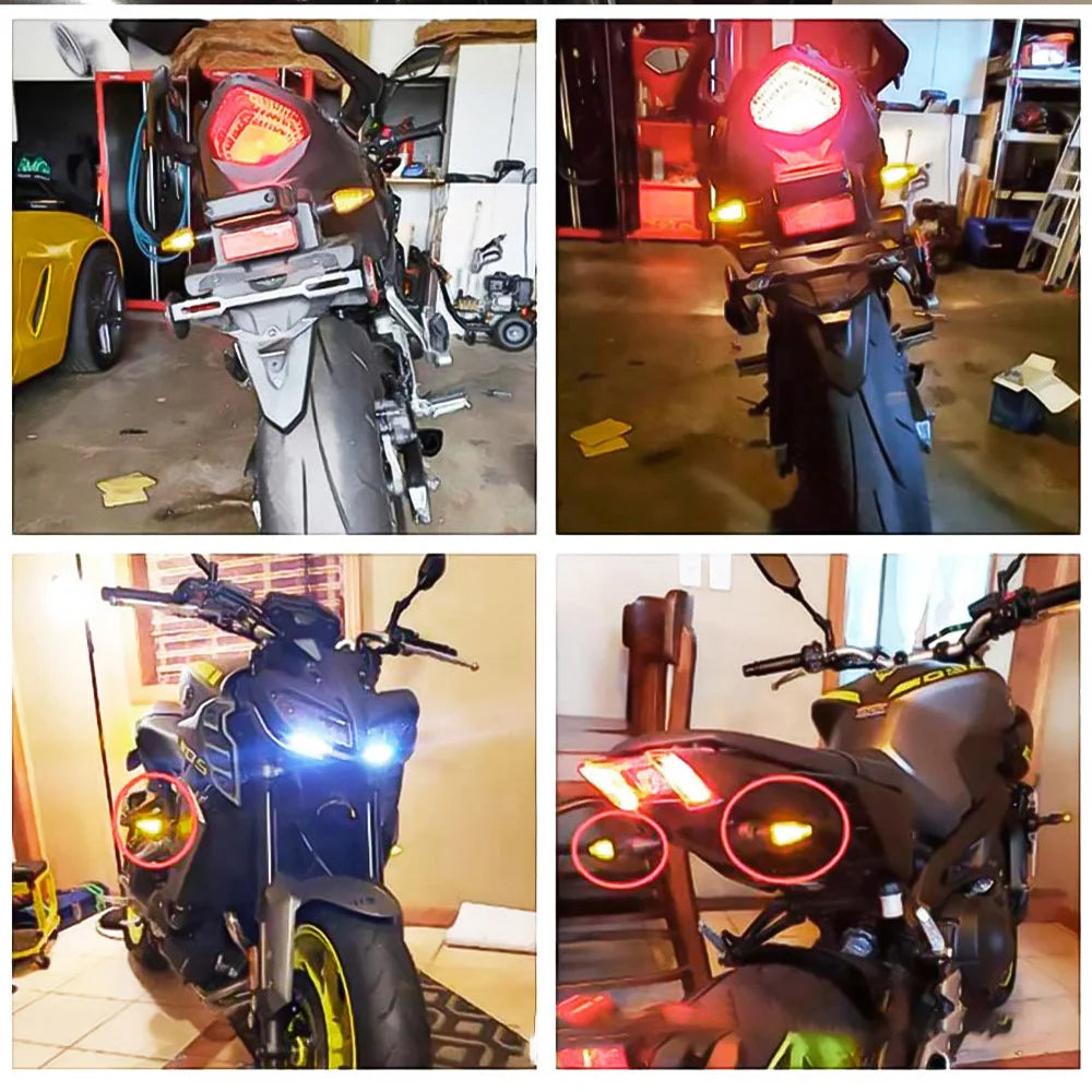 Universal IP67 LED Turn Signal Indicator Light 2 Pcs