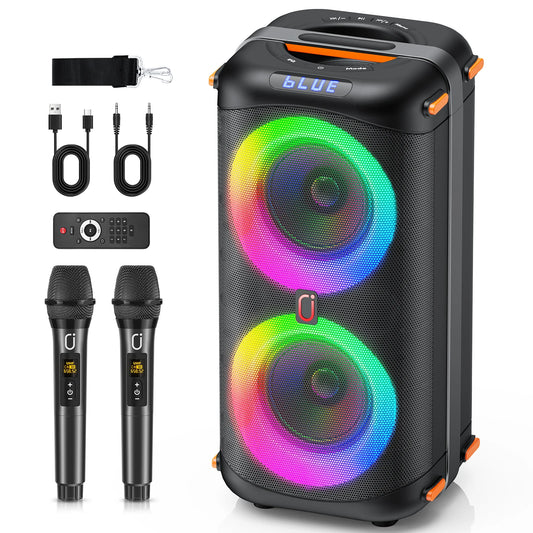 FanFun T27 Wireless Bluetooth Karaoke Speaker With Two Microphones