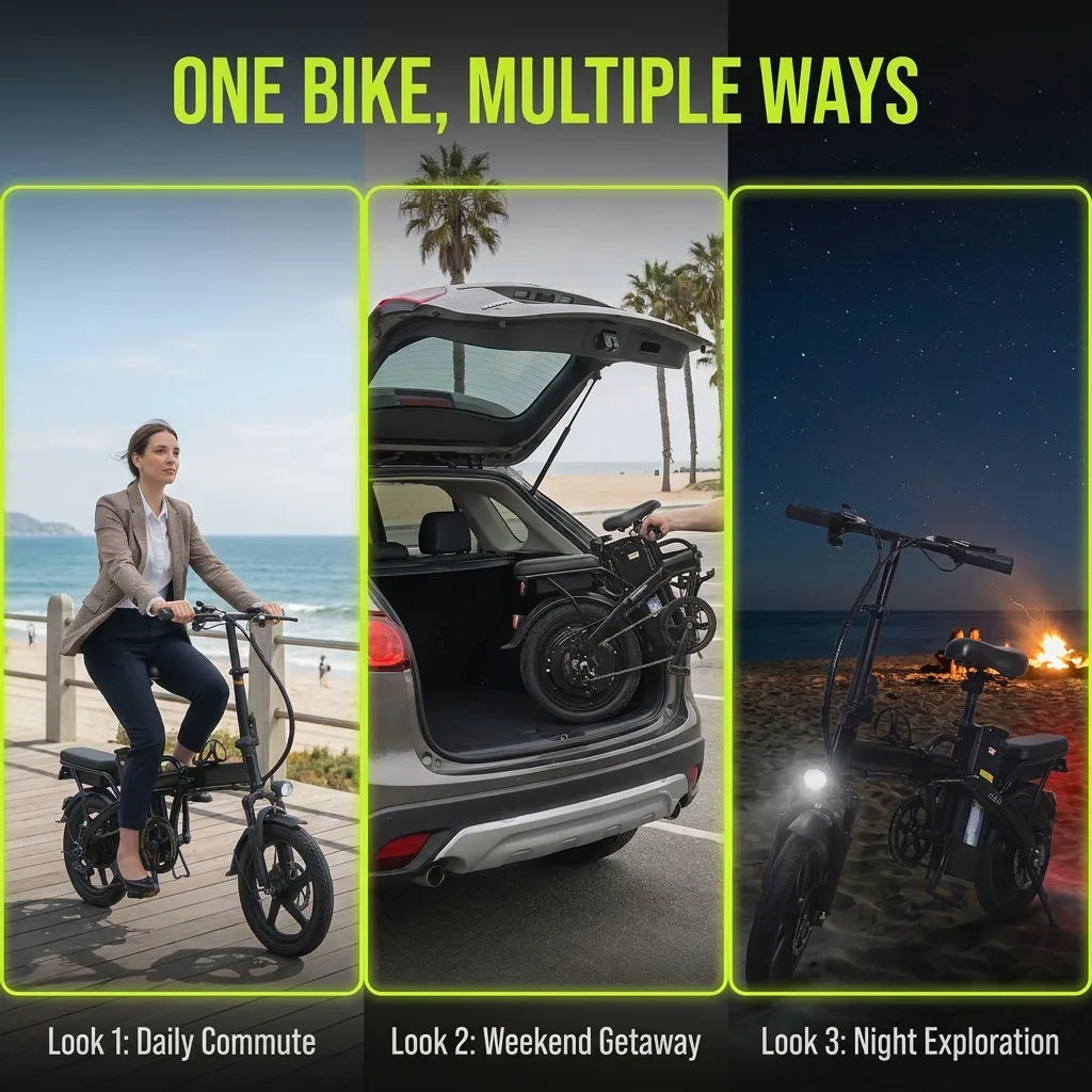 Adult 400W Folding Electric Bike With 48V Battery