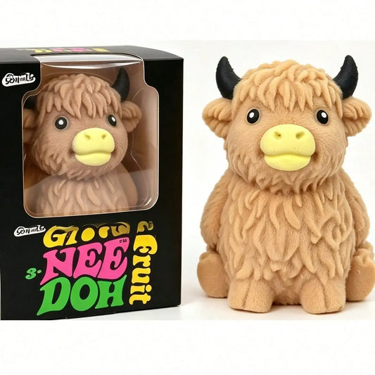 Scottish Highland Cow Squishy Fidget Toy Slow Rebound Anxiety Relief
