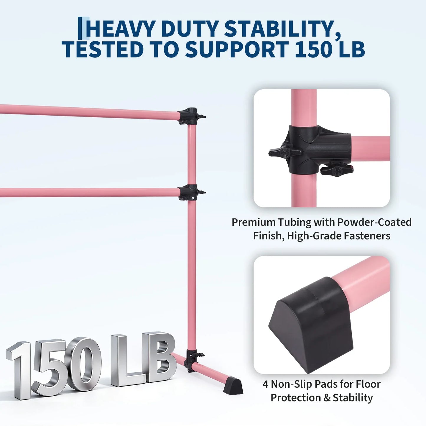 Heavy Duty 4FT Adjustable Freestanding Ballet Barre Dance Practice