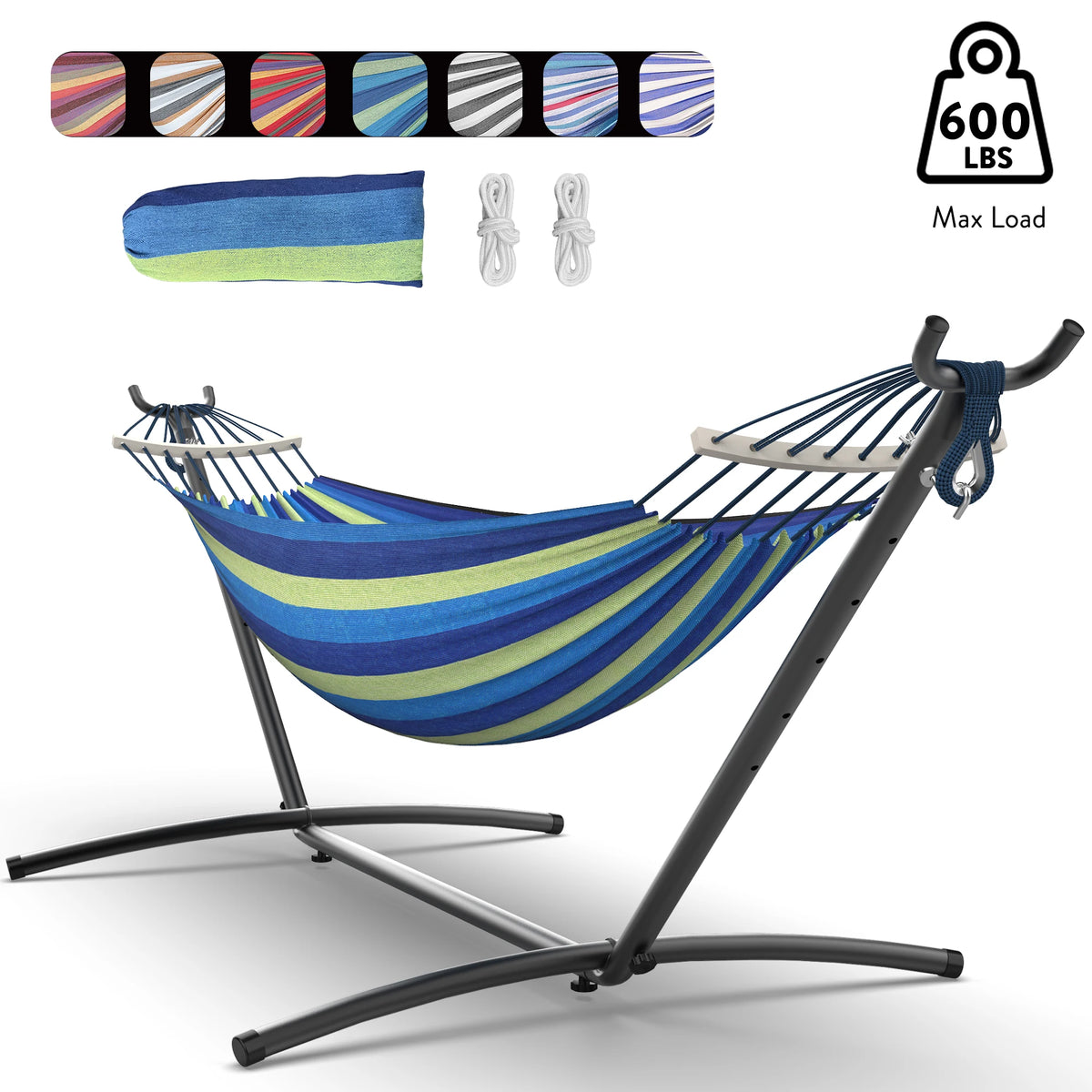 Gyroor Heavy Duty Adjustable Stand Hammock With Storage