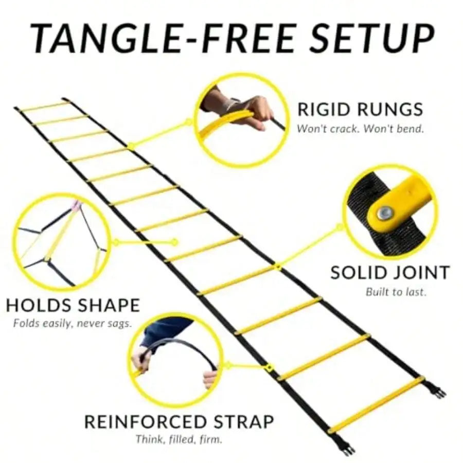 Heavy Duty Fixed Run Agility Ladder For Footwork Training